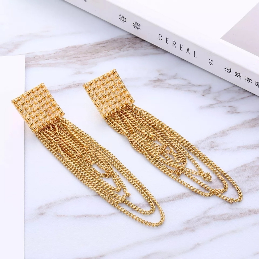 Christmas Long Tassel Drop Earrings